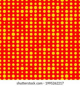 Popart, 1950, 1960 retro random polka dots, circles seamlessly repeatable pattern