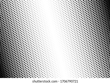 Pop-art Dots Background. Black and White Vintage Overlay. Abstract Points Pattern. Grunge Backdrop. Vector illustration