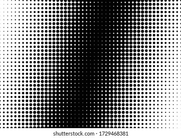 Pop-art Dots Background. Black and White Texture. Monochrome Overlay. Gradient Fade Pattern. Vector illustration