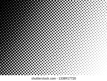Pop-art Dots Background. Fade Backdrop. Gradient Pattern. Halftone Black and White Overlay. Vector illustration