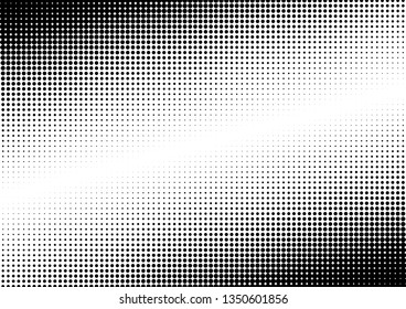 Pop-art Dots Background. Gradient Abstract Pattern. Distressed Halftone Overlay. Modern Backdrop. Vector illustration