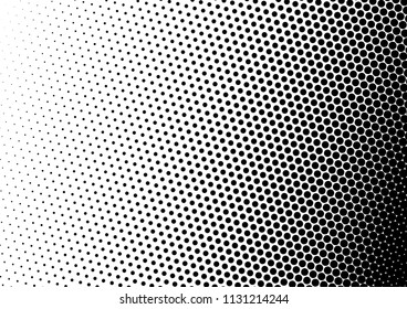 Pop-art Dots Background. Gradient Overlay. Distressed Modern Texture. Vintage Monochrome Backdrop. Vector illustration
