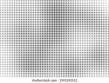 Pop-art Dots Background. Grunge Halftone Pattern. Vintage Abstract Backdrop. Modern Distressed Texture. Vector illustration