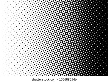Pop-art Dots Background. Grunge Points Pattern. Black and White Overlay. Distressed Halftone Texture. Vector illustration