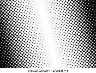 Pop-art Dots Background. Halftone Black and White Texture. Points Modern Pattern. Grunge Gradient Backdrop. Vector illustration