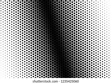 Pop-art Dots Background. Modern Overlay. Black and White Points Pattern. Gradient Vintage Backdrop. Vector illustration