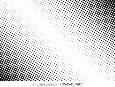 Pop-art Pontos Plano de Fundo. Sobreposição de Pontos Modernos. Fundo De Meio-Tom Grunge. Padrão monocromático. Ilustração vetorial