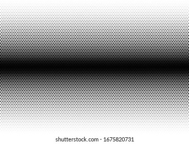 Pop-art Dots Background. Monochrome Grunge Pattern. Modern Black and White Texture. Halftone Overlay. Vector illustration