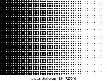 Pop-art Dots Background. Vintage Backdrop. Monochrome Texture. Gradient Modern Pattern. Vector illustration