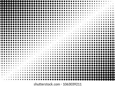 Pop-art Dotted Halftone Background. Abstract Overlay. Black and White Points Texture. Vintage Pattern. Vector illustration