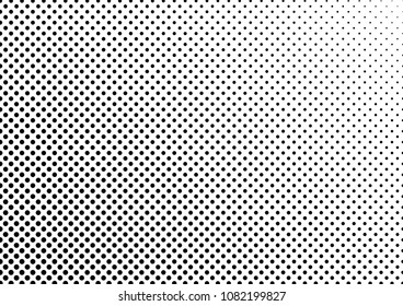 Pop-art Dotted Halftone Background. Abstract Vintage Overlay. Dots Black and White Pattern. Monochrome Modern Backdrop. Vector illustration