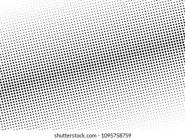 Pop-art Dotted Halftone Background. Abstract Gradient Backdrop. Monochrome Distressed Texture. Dots Overlay. Vector illustration