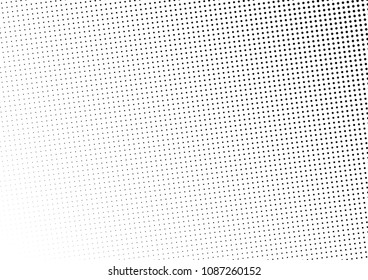 Pop-art Dotted Halftone Background. Points Pattern. Black and White Vintage Backdrop. Monochrome Fade Overlay. Vector illustration