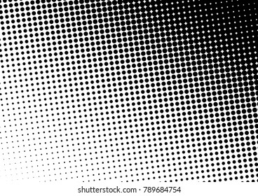 Pop-art Halftone Background. Black and White Modern Backdrop. Points Fade Pattern. Dotted Texture. Vector illustration