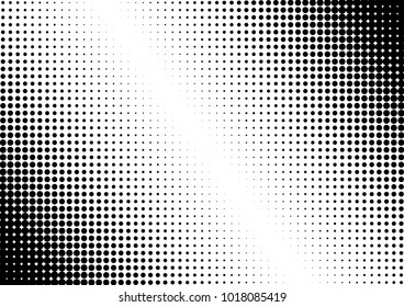 Pop-art Halftone Background. Distressed Backdrop. Grunge Pattern. Fade Dotted Texture. Vector illustration