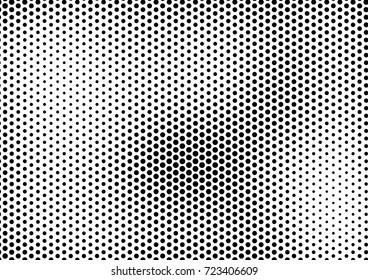 Pop-art Half-tone Background. Grunge Gradient Overlay. Black and White Fade Pattern. Vector illustration