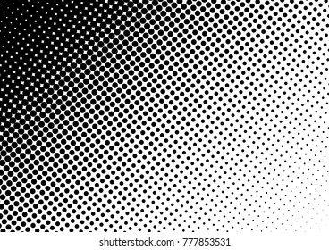 Pop-art Halftone Background. Modern Backdrop. Distressed Texture. Abstract Black and White Pattern. Vector illustration