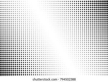 Pop-art Halftone Background. Points Black and White Pattern. Dotted Texture. Gradient Fade Backdrop. Vector illustration