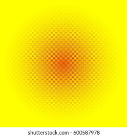 Popart, halftone pattern, background. Yellow and red, duotone backdrop