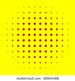 Popart, halftone pattern, background. Yellow and red, duotone backdrop