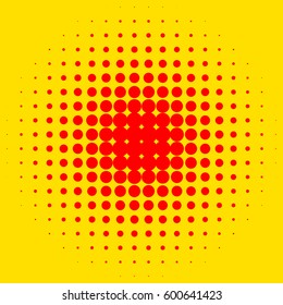 Popart, halftone pattern, background. Yellow and red, duotone backdrop