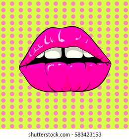Popart lips background