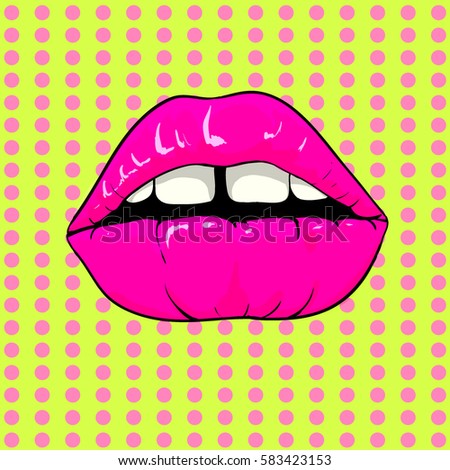 Popart lips background