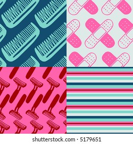 Pop-art seamless pattern - bathroom - others of same series : http://www.shutterstock.com/lightboxes.mhtml?lightbox_id=625018