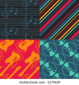 Pop-art seamless pattern - music - others of same series : http://www.shutterstock.com/lightboxes.mhtml?lightbox_id=625018