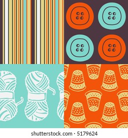 Pop-art seamless pattern - sewing - others of same series : http://www.shutterstock.com/lightboxes.mhtml?lightbox_id=625018