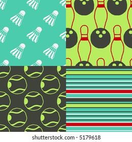 Pop-art seamless pattern - sports - others of same series : http://www.shutterstock.com/lightboxes.mhtml?lightbox_id=625018