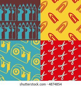 Pop-art seamless patterns - school - others of same series : http://www.shutterstock.com/lightboxes.mhtml?lightbox_id=625018