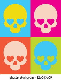 popart skulls