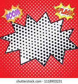 Pop-art speech bubble. Vector illustration