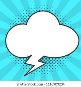 Pop-art speech bubble. Vector illustration