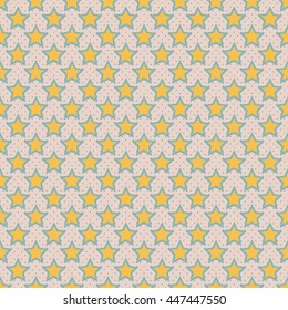Pop-Art Stars, Seamless pattern inspired by the 60s style