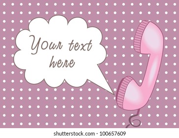 pop-art text place with telephone