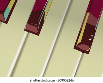 Pop-art Vintage Funky piano keyboard