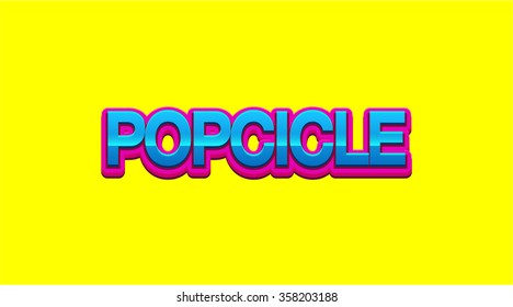 Popcicle Style Text