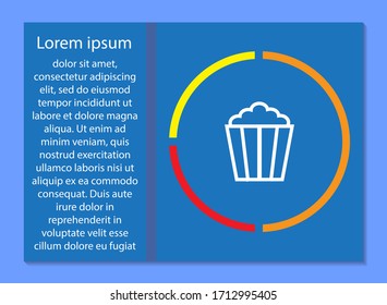 popcorn 10 bond icon design vector graphic