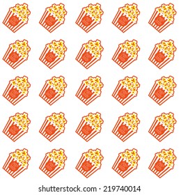 Popcorn background. Movie cinema concept design idea