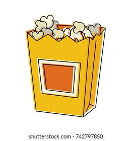 popcorn in bag icon image 
