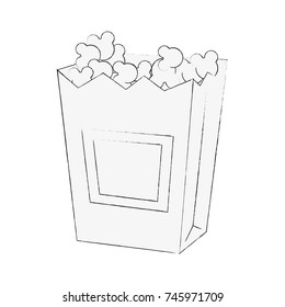 popcorn in bag icon image
