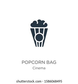 Popcorn bag icon vector. Trendy flat popcorn bag icon from cinema collection isolated on white background. Vector illustration can be used for web and mobile graphic design, logo, eps10