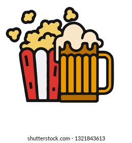 popcorn and beer
