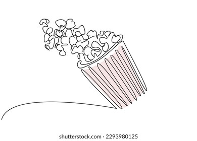 popcorn big overflow fall cinema movie lifestyle line art