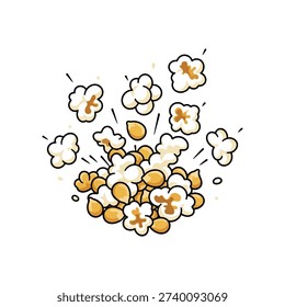 popcorn blast illustration vector on white