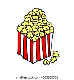 Popcorn box icon