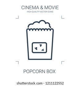 popcorn box icon. high quality line popcorn box icon on white background. from cinema collection flat trendy vector popcorn box symbol. use for web and mobile