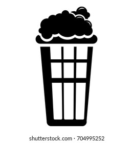 Popcorn box icon. Simple illustration of popcorn box vector icon for web